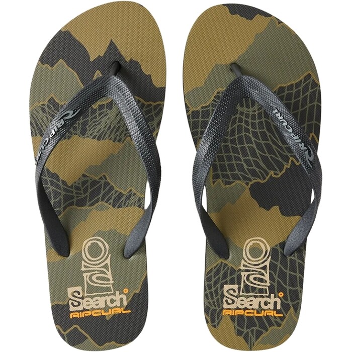 2024 Rip Curl Mnner Open Toe Search Bloom Flip Flop 1BFMOT - Black / Olive